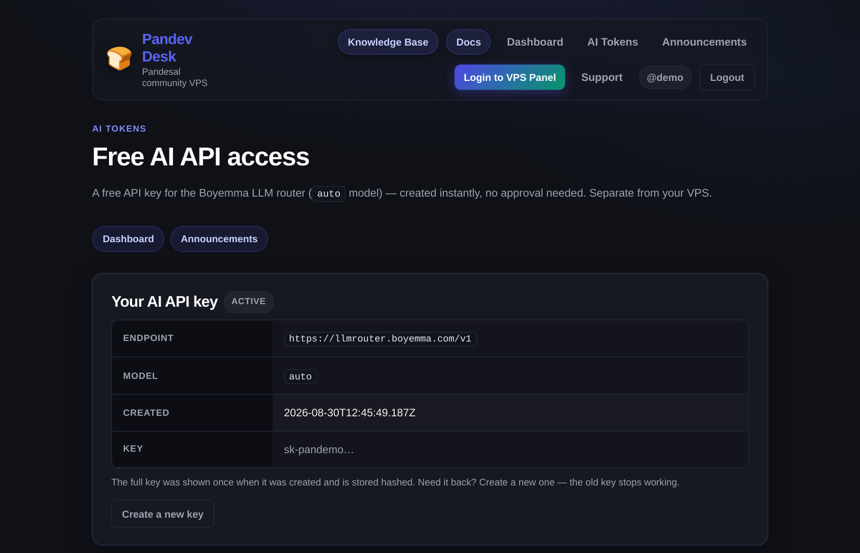 AI Tokens page